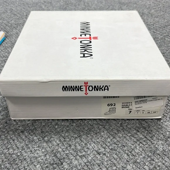 Minnetonka Women’s Double Fringe Side Zip Brown Boot (2944) - Picture 9 of 9